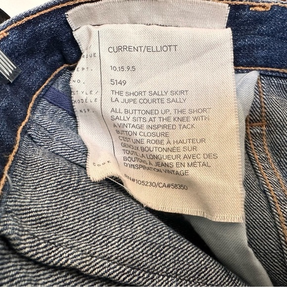 Current/Elliott Anthropologie The Short Sally Denim Skirt in Loved Size 27 - Picture 6 of 7